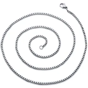 26 Inch 3mm Stainless Steel Rolo Link Chain Necklace