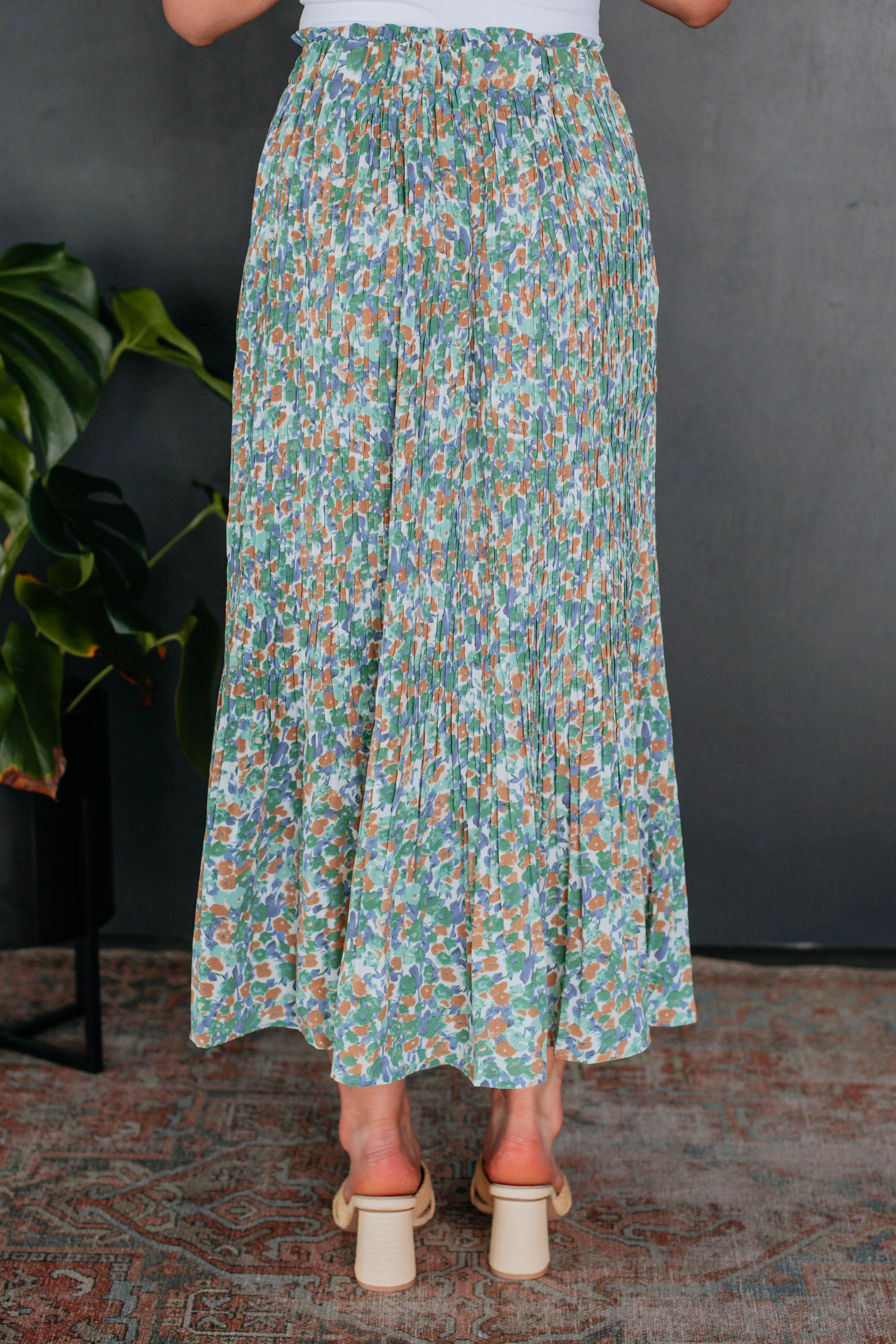 Addy Floral Skirt - Sage