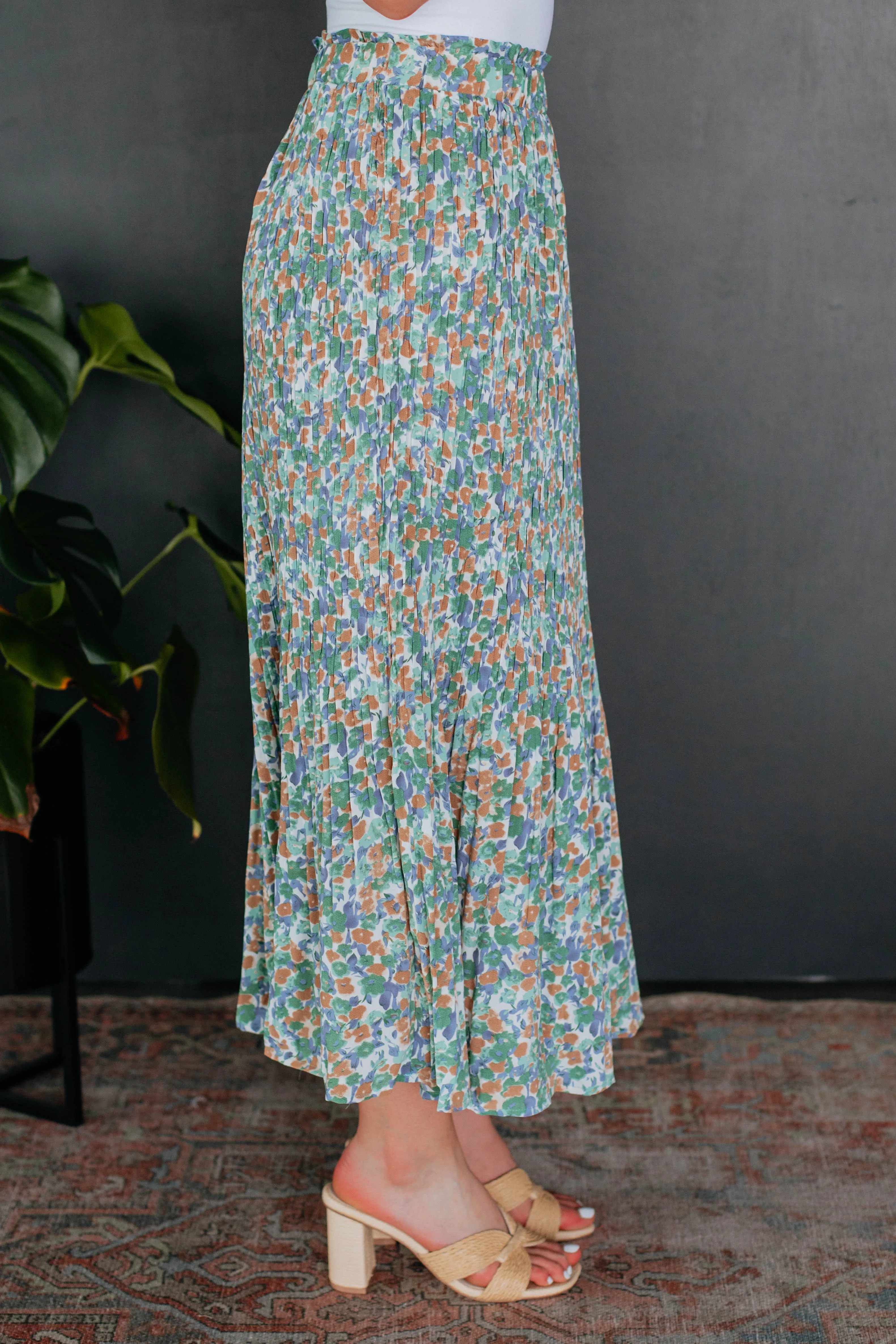 Addy Floral Skirt - Sage