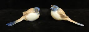 Bing & Gr?ndahl Blue Titmouse Birds Figurines - Set of 2