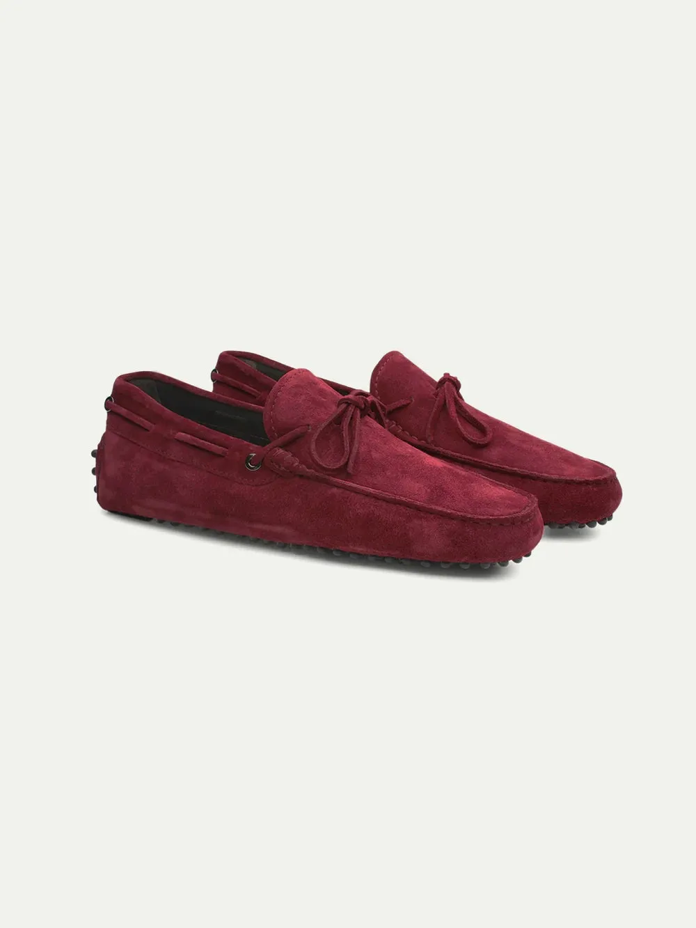 Burgundy Suede Driving Shoes