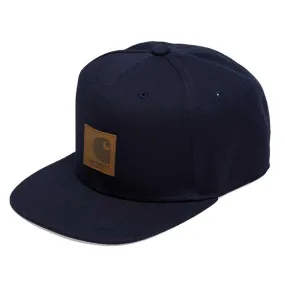 Carhartt WIP Logo Snapback Cap - Dark Navy