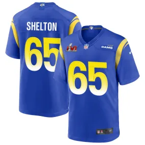 Coleman Shelton Los Angeles Rams Nike Super Bowl LVI Game Jersey - Royal