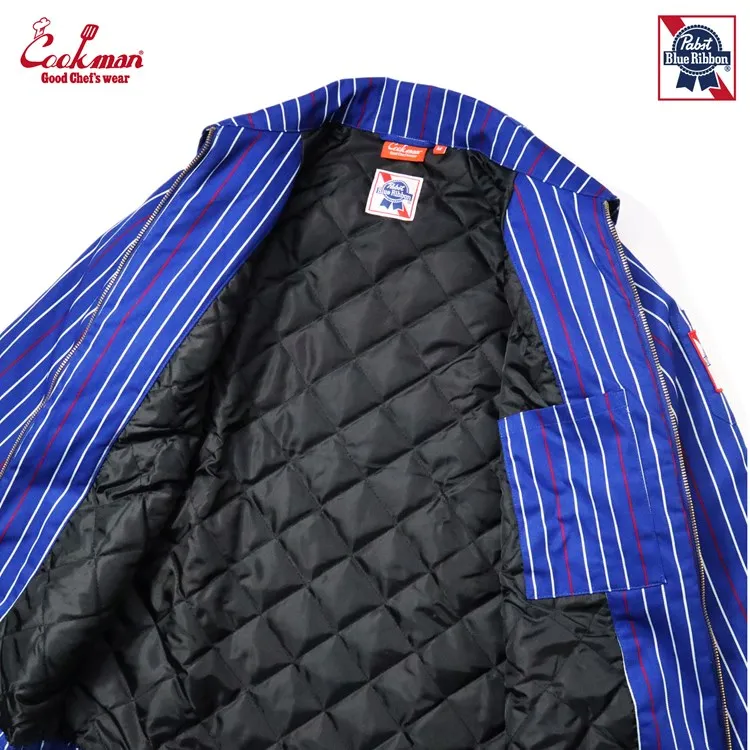 Cookman Delivery Jacket EX Warm - Pabst Stripe : Blue