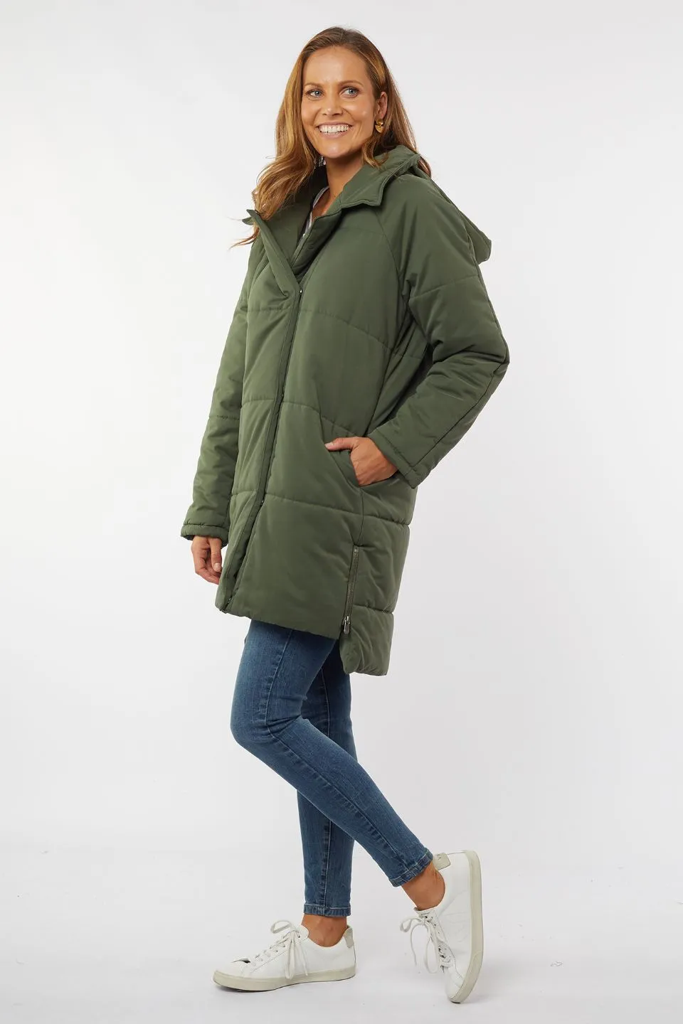 Everyday Peach Finish Khaki Puffa