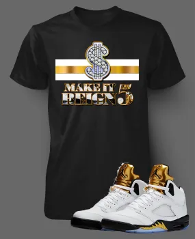 Graphic T Shirt To Match Retro Air Jordan 5 Olympics Shoe