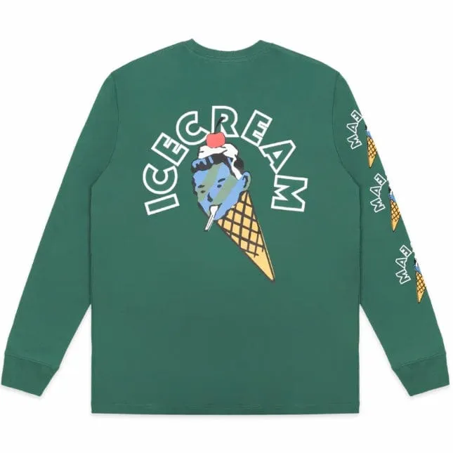 Ice Cream Cone Man Long Sleeve Knit (Dark Green) 431-7309