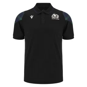 Macron Men's Scotland Rugby Travel Polo 23 / 24 - Black