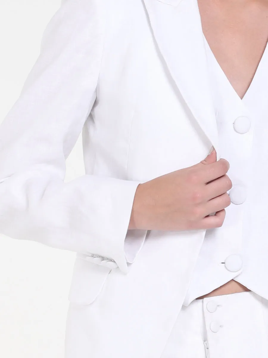 RAQUEL OROZCO Victoria Blazer - White