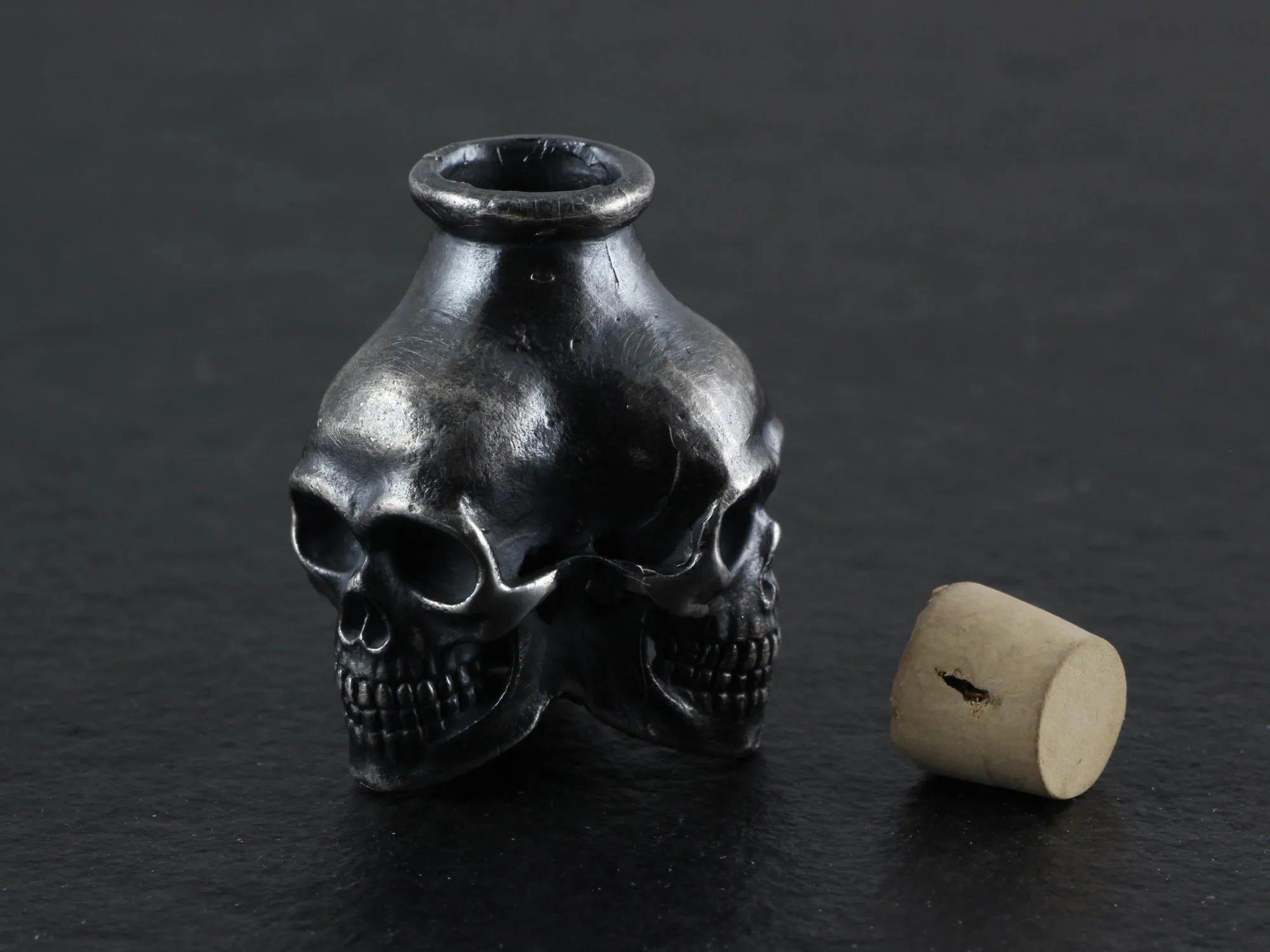 Sterling Silver Skull Bottle