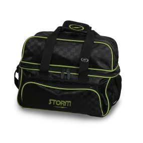 Storm 2 Ball Tote DLX Checkered Black/Lime Bowling Bag