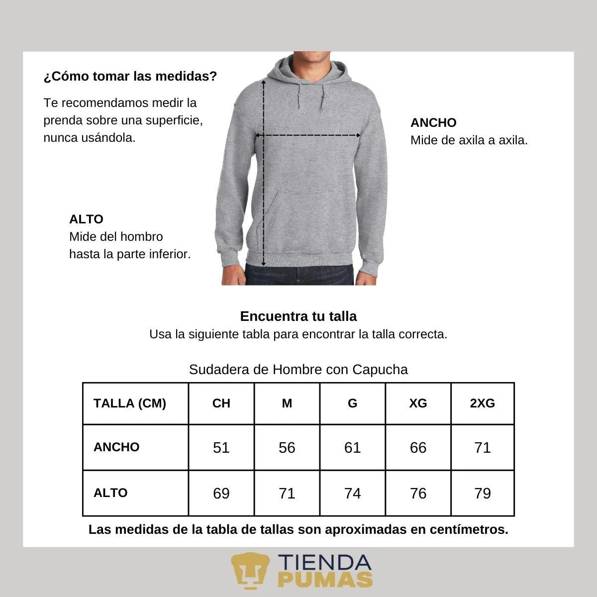 Sudadera para Hombre Hoodie Pumas UNAM Mi pasión