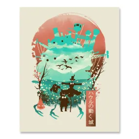 Ukiyo-e Moving Castle Print