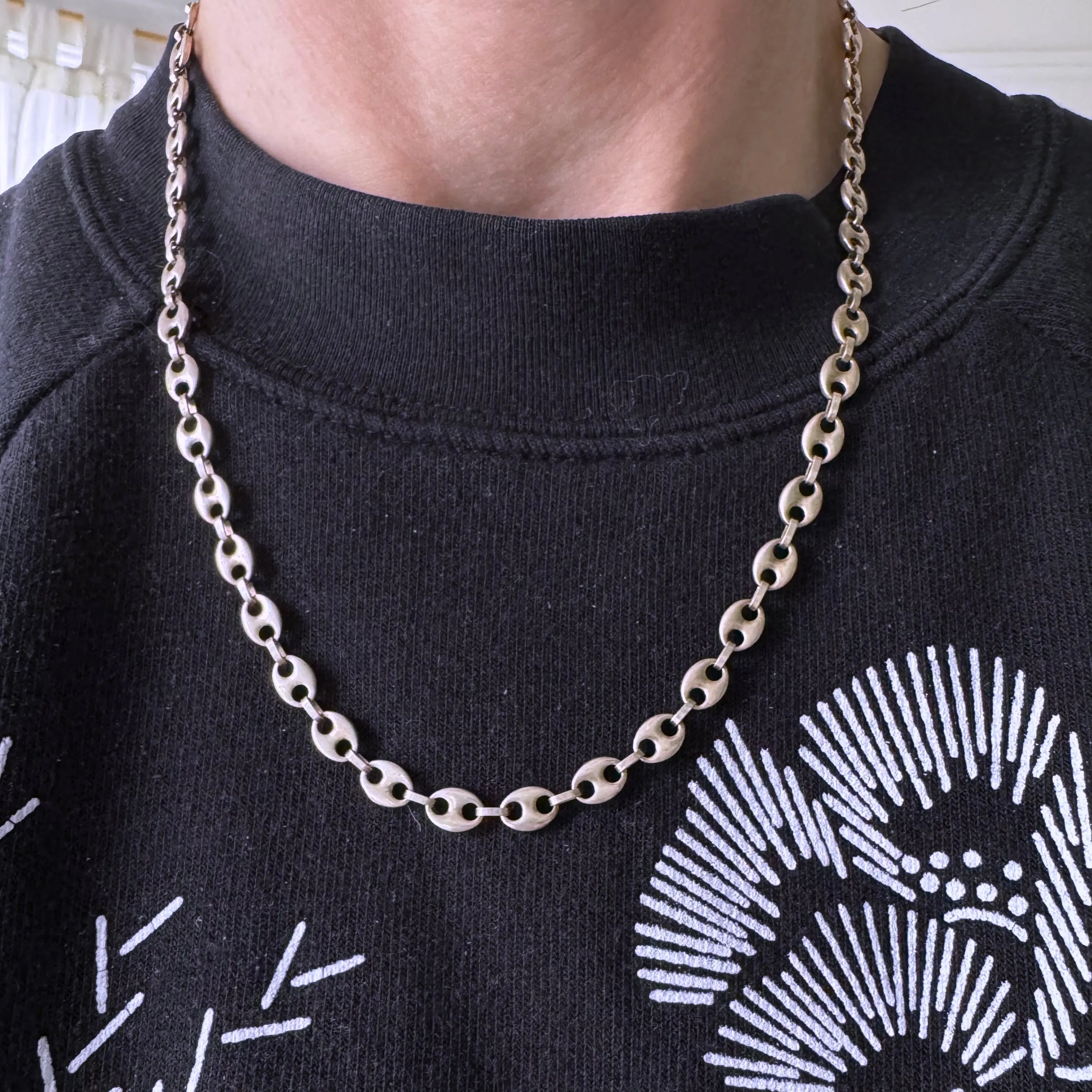 V I N T A G E // gucci layer / sterling silver puffy mariner link chain / 19.75, 20g