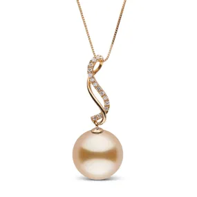 Wanderlust Collection 11.0-12.0 mm Golden South Sea Pearl and Diamond Pendant